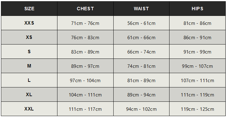 2024 Huub Mens Alta Buoyancy Shorts Size Chart 0 Grentabelle